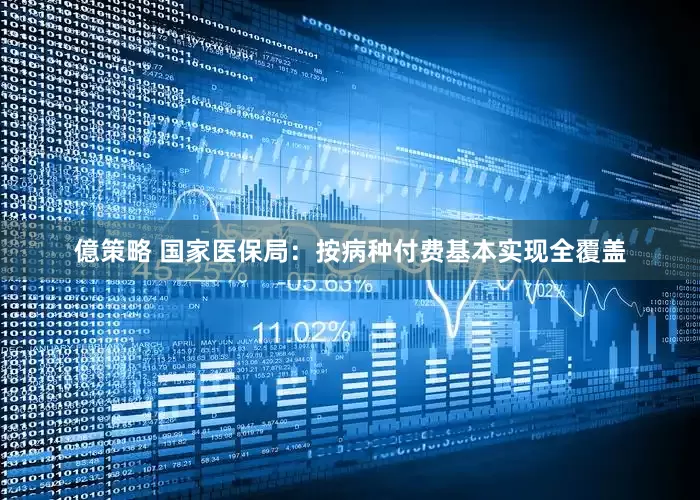 億策略 国家医保局：按病种付费基本实现全覆盖